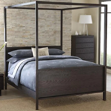 King Poster Bed with Block Feet